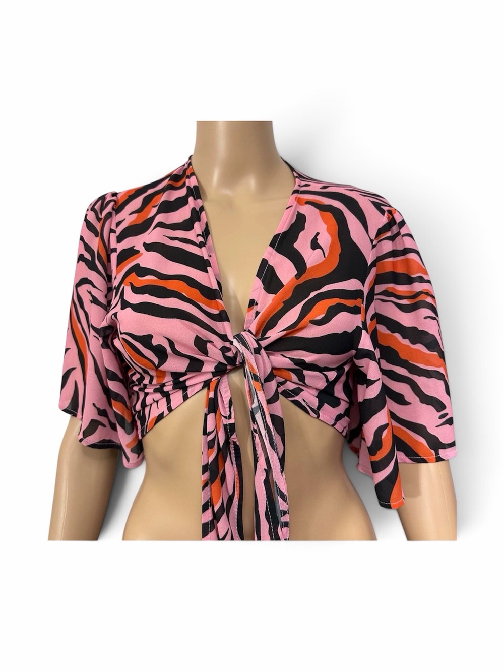 UNIQUE21 vintage pink leopard style cardigan women 8